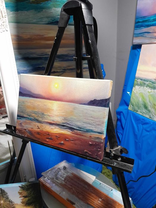 Obraz olejny na płótnie Rajskie Morze 20*30