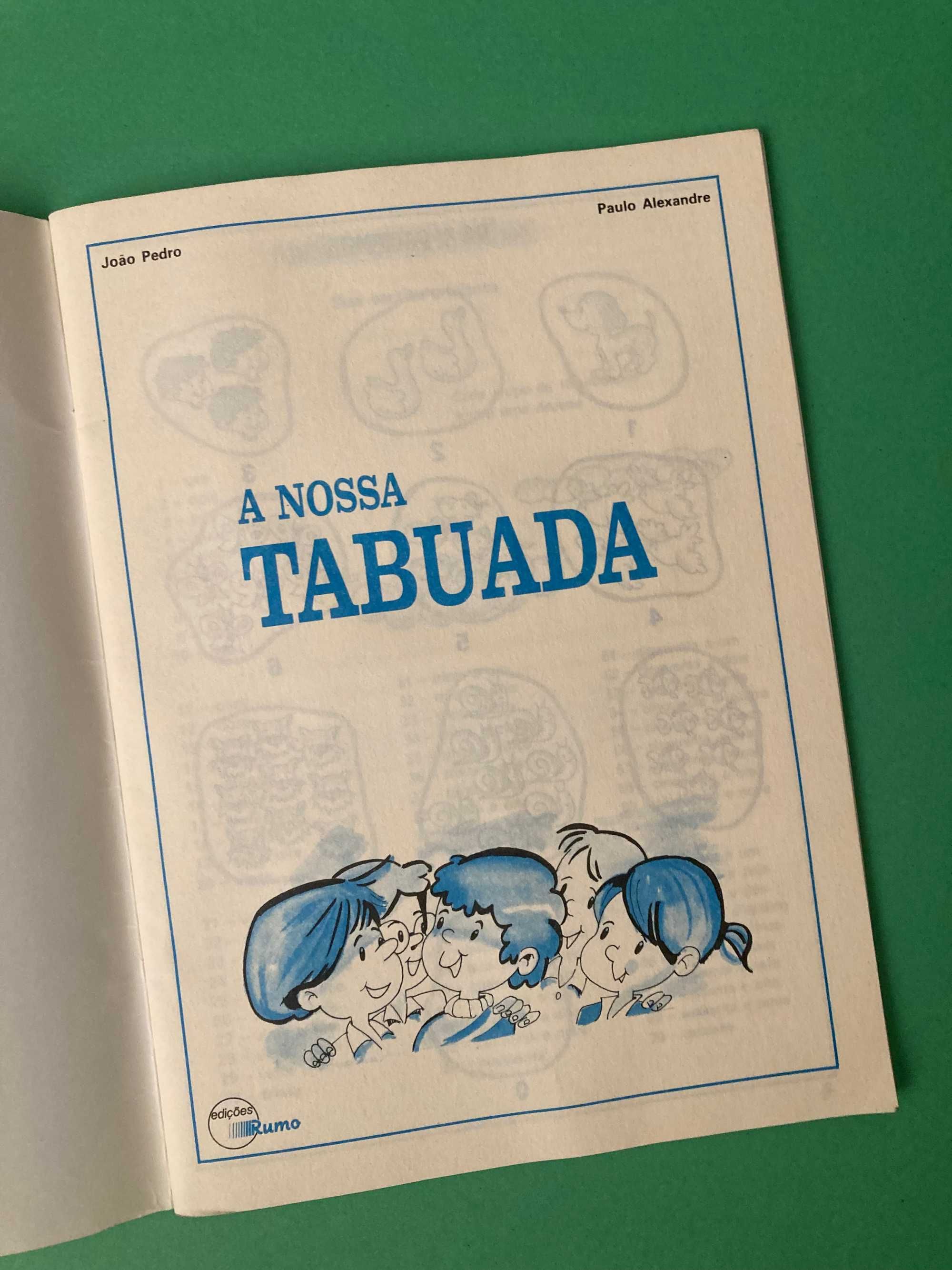 Livro A Nossa tabuada com notas e moedas em papel do Euro Antigo