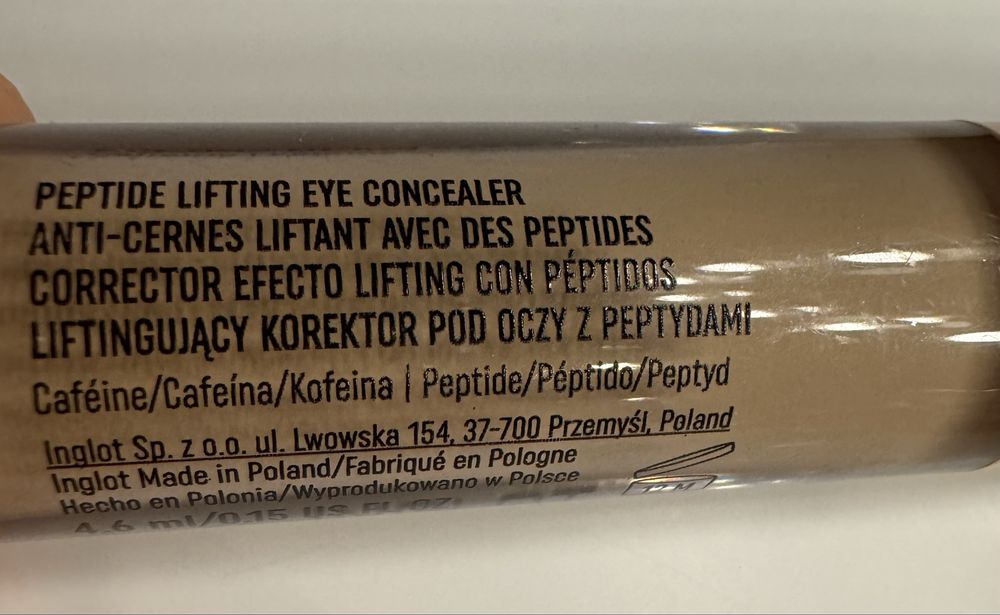 Nowy liftingujacy korektor pod oczy z peptydami Inglot okazja