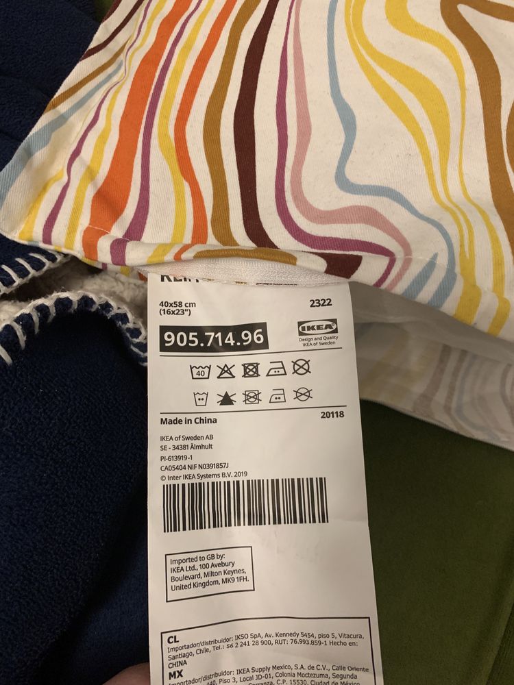 Bawełniana poduszka Ikea z wypełnieniem