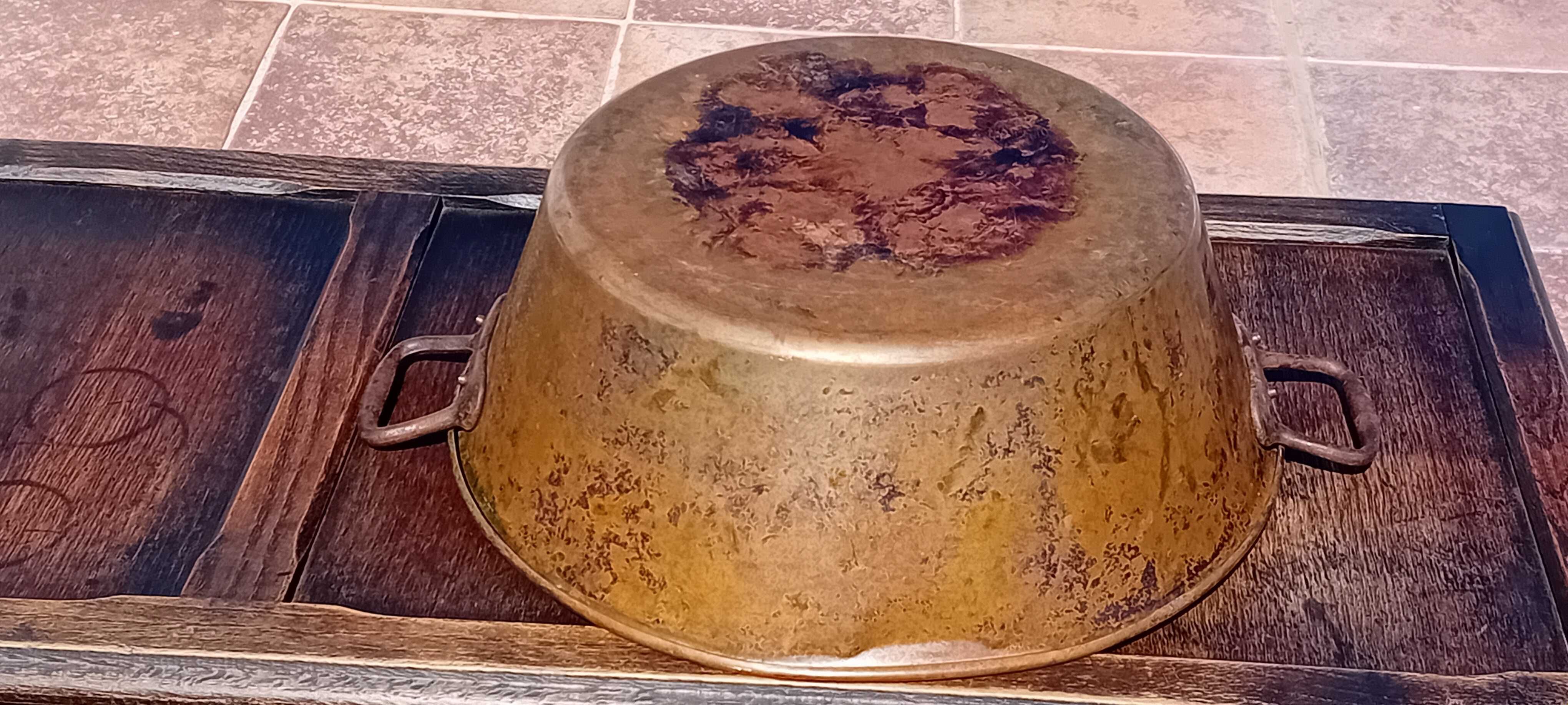 Tacho de cobre antigo 40 cm