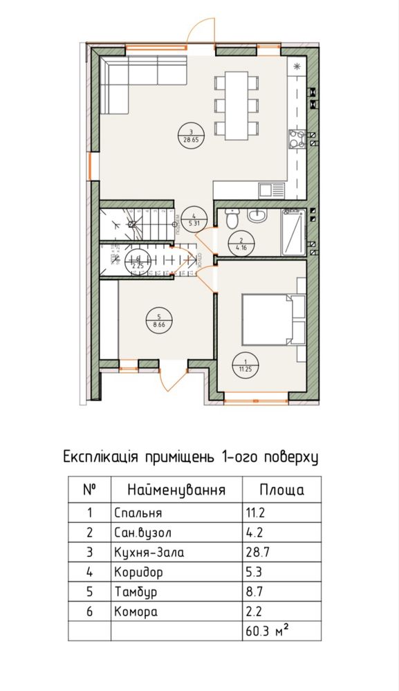 Ексклюзив! Дуплекс з монолітним перекриттям біля ліцею!