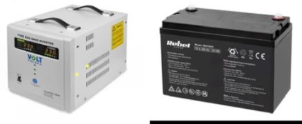 Комплект 1500 Е ДБЖ Volt Polska + 100Ач  Rebel AGM POLSKA