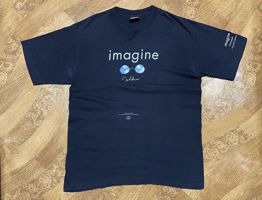 Темно-синя футболка 1999р John Lennonʼs merch “Imagine” / L
