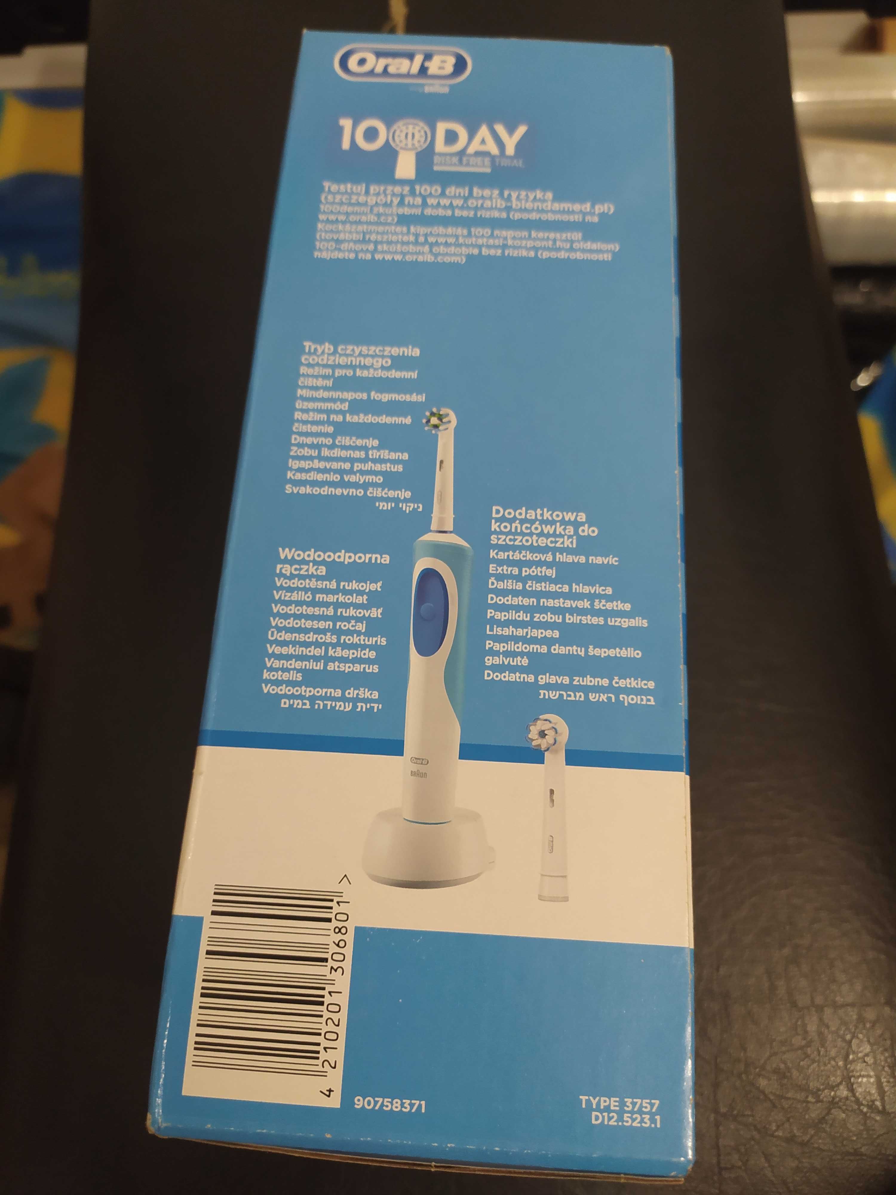 Szczoteczka elektryczna Oral-B Braun+2 wkłady nowa