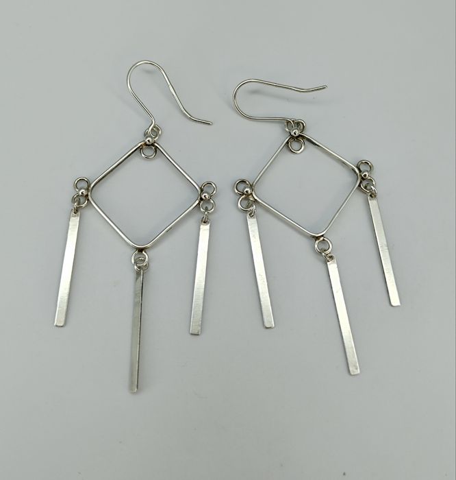 Советские серебряные серьги 875 пробы