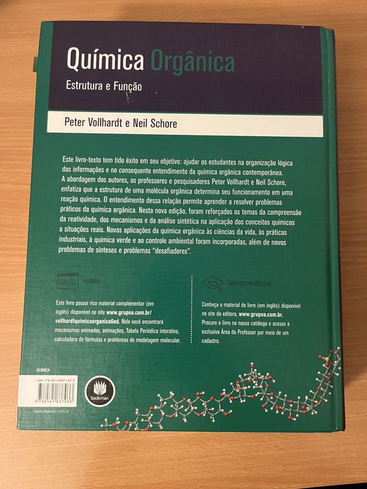 Livro de Química Orgânica - Estrutura e Função 6 Edição