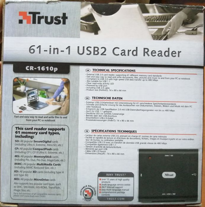Leitor de cartões USB