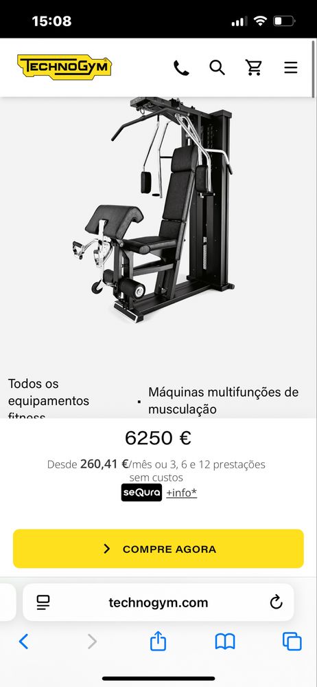 Maquina multifuncional technogym