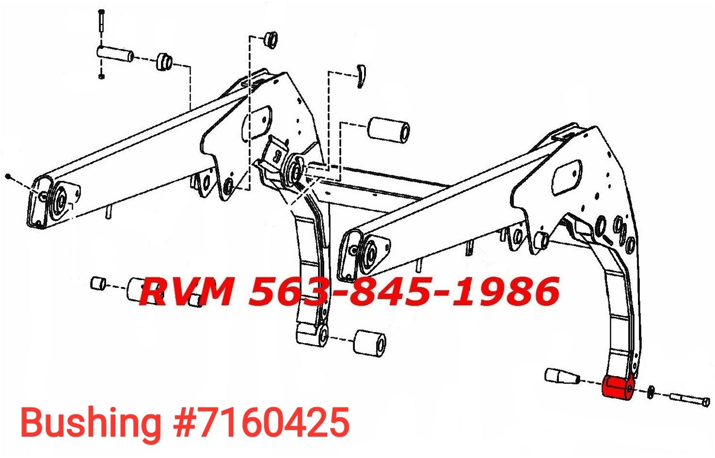 Втулки для Бобкет 6731979, 7145439, 6717259, 6717260 bushing bobcat