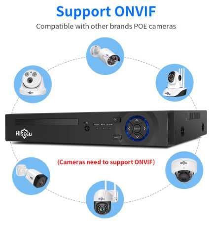 Hiseeu H5NVR-P-8 - POE Sistema de Vigilância de 8 Canais