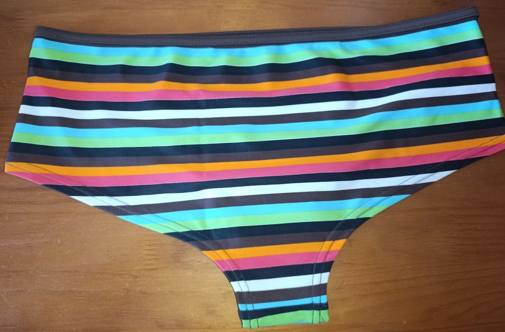 Cueca Biquíni as Riscas-Hot Pants/Cintura Alta-40- La Redoute