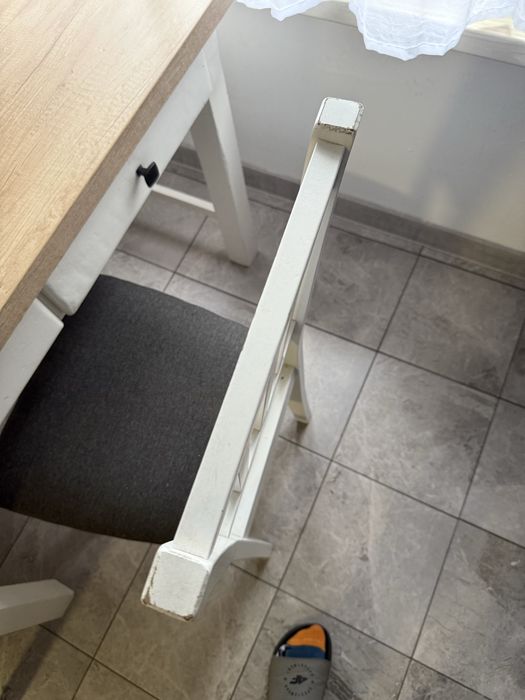 Stary stół kuchenny blat dąb nebraska + 2 krzesła