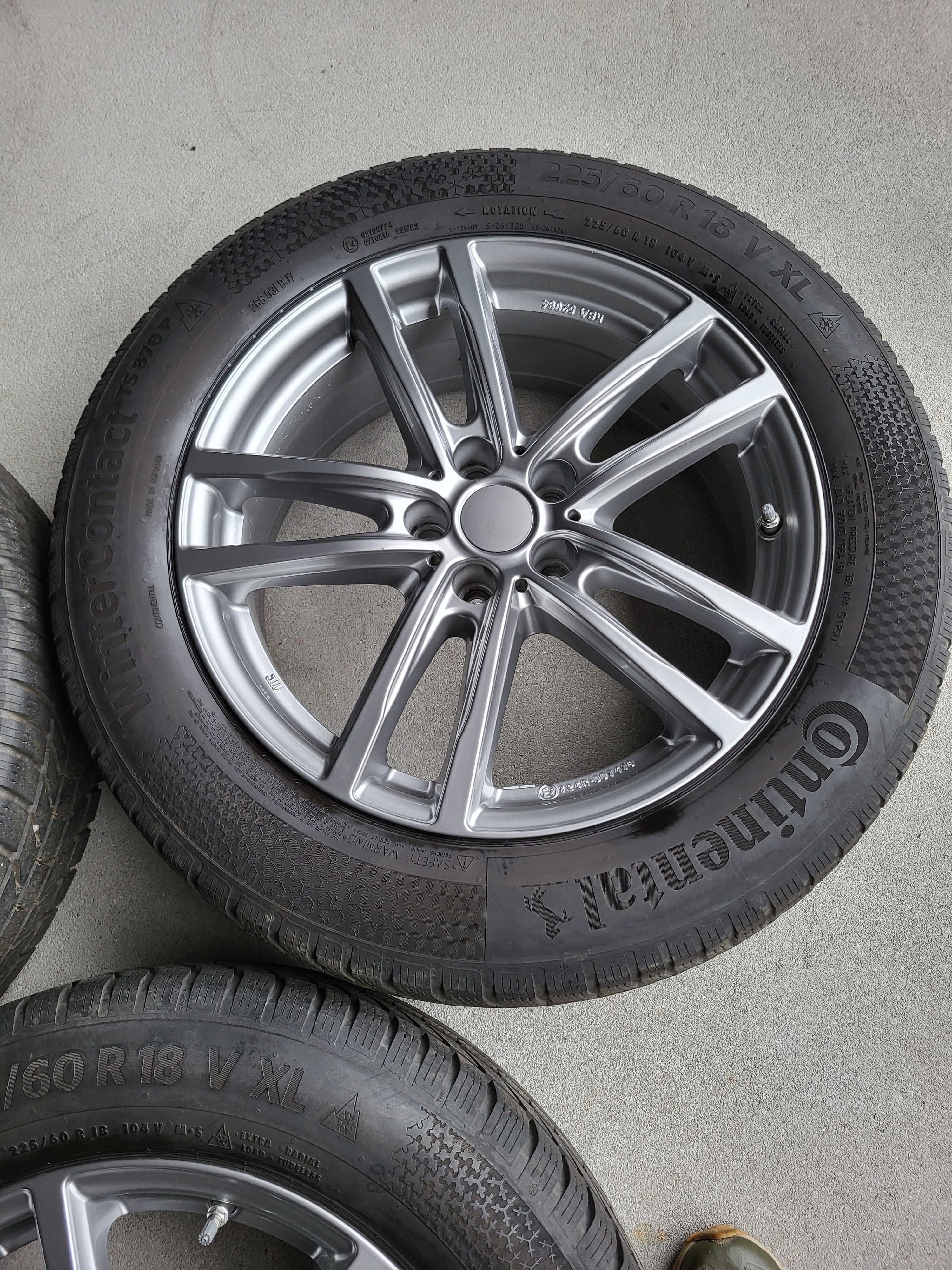 [K92] Koła zimowe 18 Cali 5x112 Continental 225/60/18 et22 22r 6mm