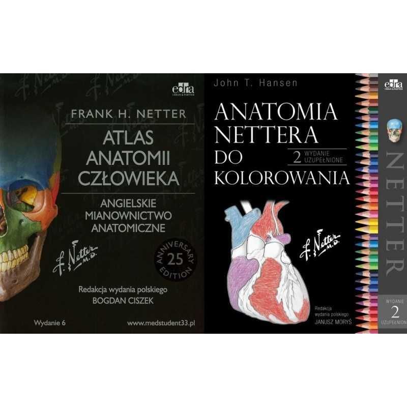 Atlas Netter Angielski + Kolorowanka NOWE NaMedycyne