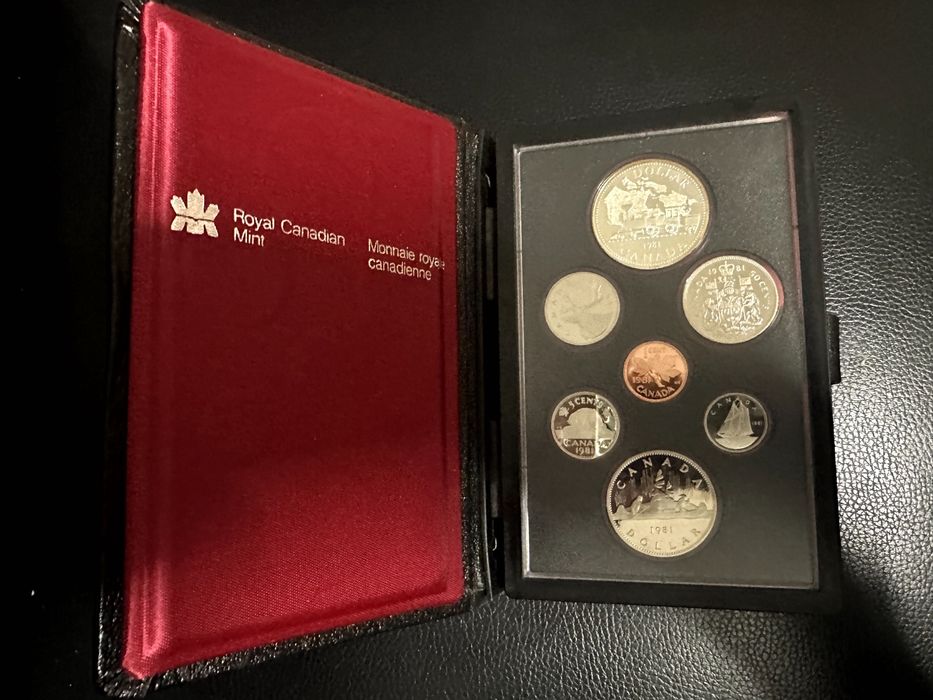 Set 1981 Canada Royal Canadian Mint Duplo Dollar Proof