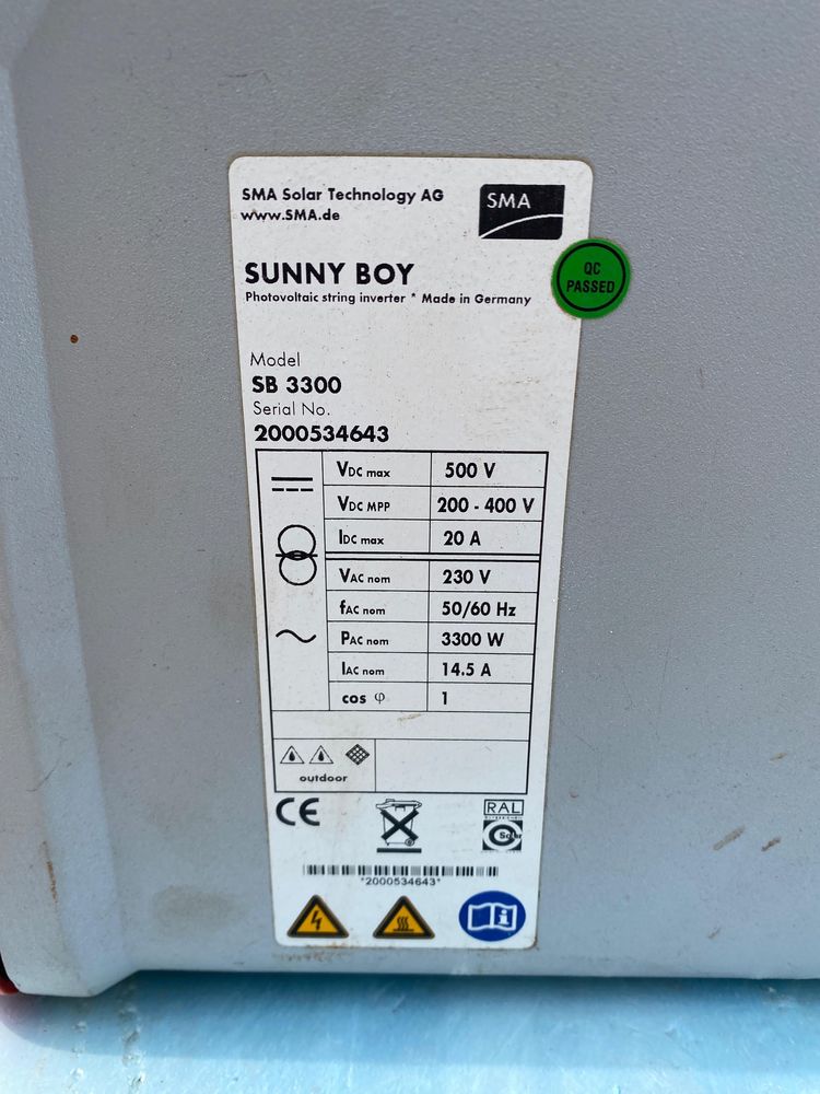 Inversor SMA Sunny Boy Storage 3300 ESS+ com display