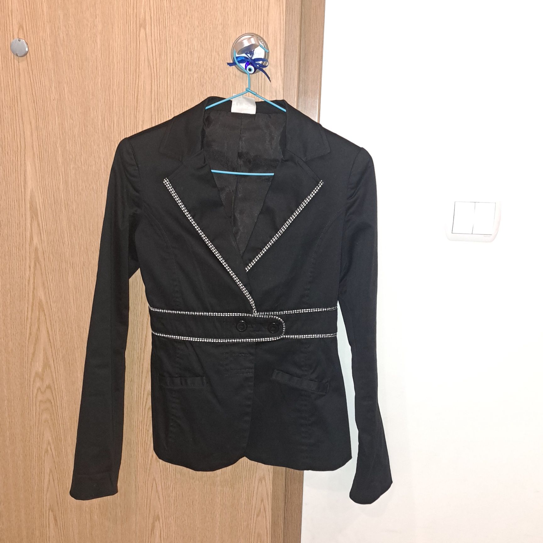 Blazer preto cintado