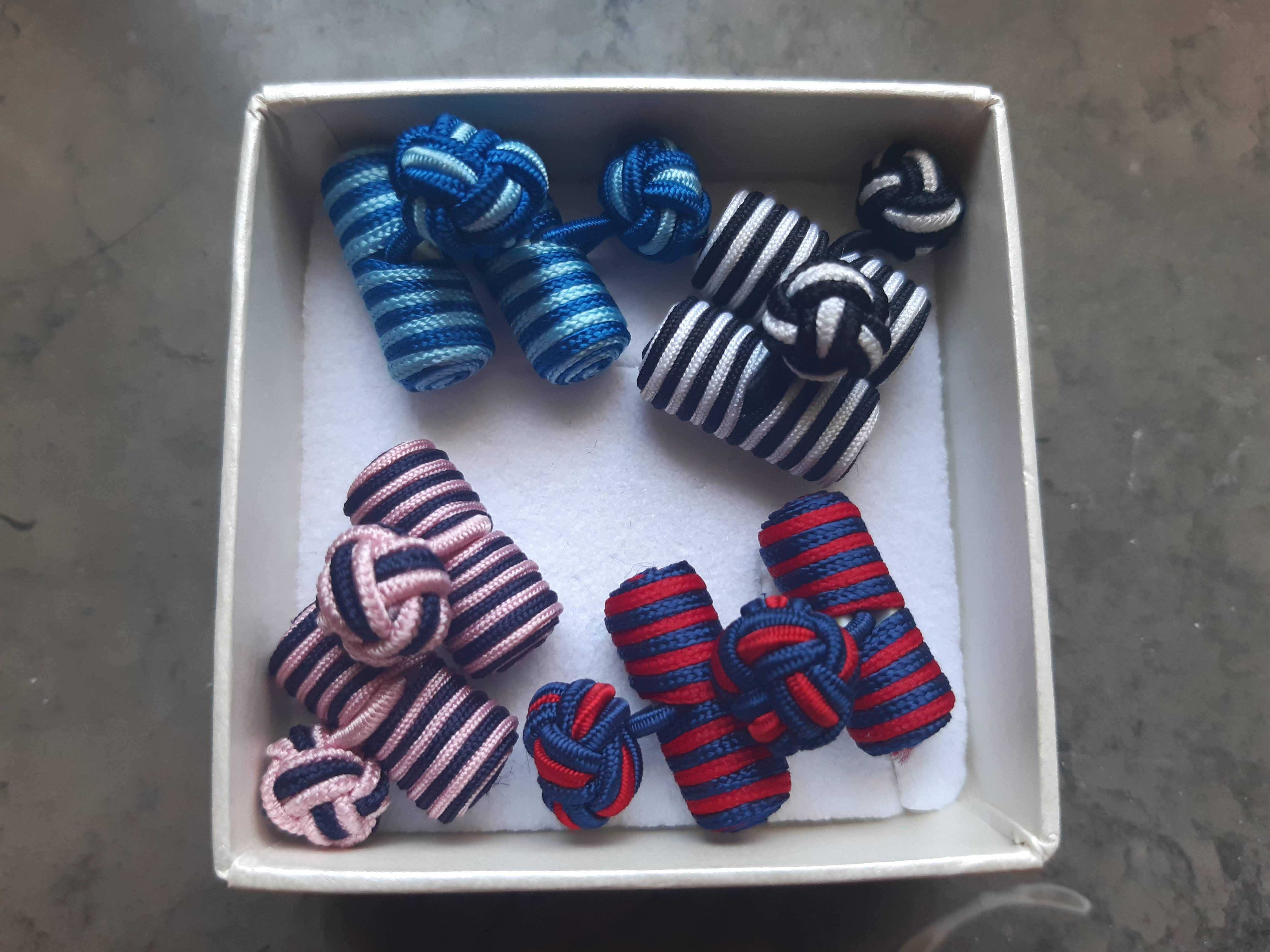 4 pares botões de punho, novos