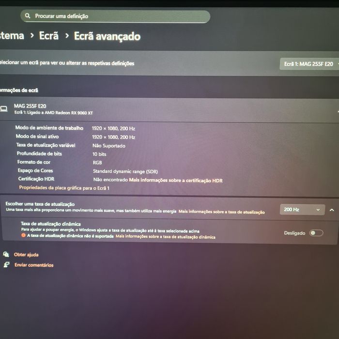 monitor MSI MAG 255F E20 200hz 0.5ms Full HD