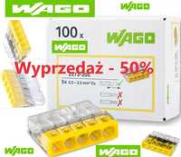 Złączka WAGO instalacyjna do przewodów max 2,5mm 5przew. Wyprze. -50%