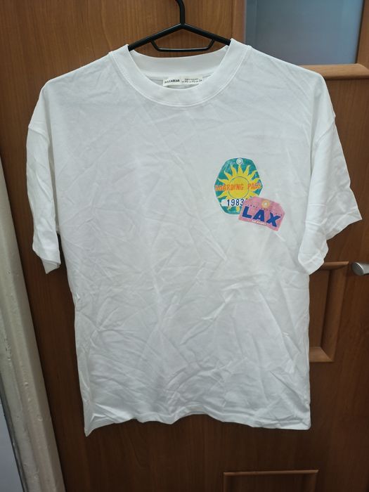 T-shirt damski biały Pull&Bear
