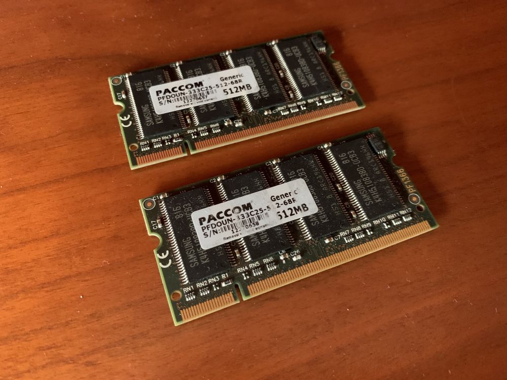 Memórias RAM 512MB