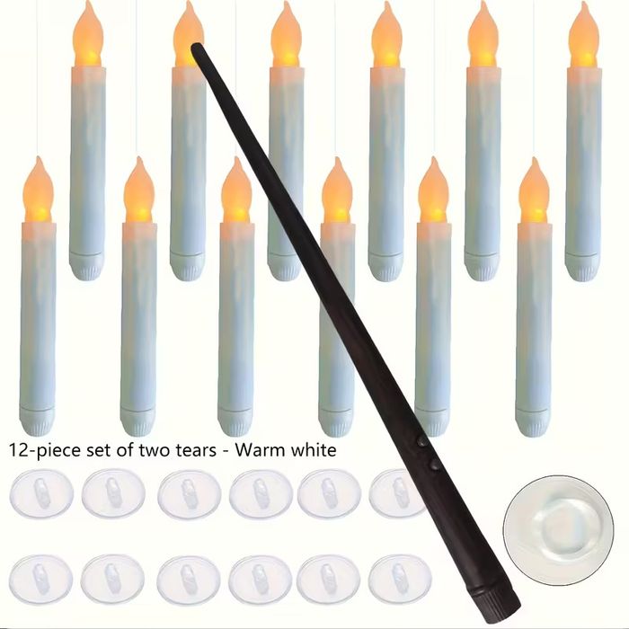 Свічки з чарівною паличкою з Гаррі Поттера (12 шт),декор,на батарейках