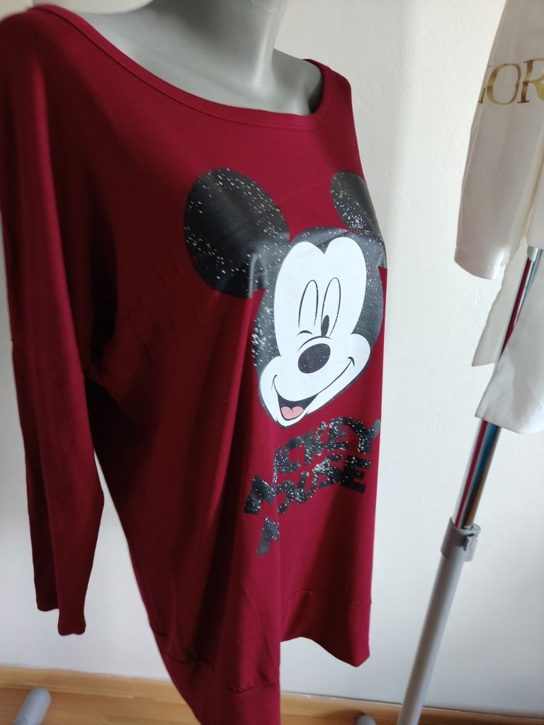 Jak nowa świetna bluzka Disney Myszka Miki Mouse r L/XL bordowa