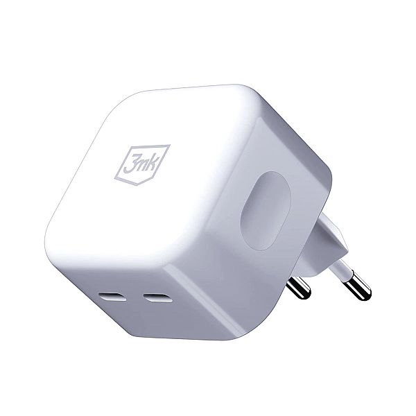 Ładowarka sieciowa 3mk Hyper Charger 35W 2x USB-C - biała