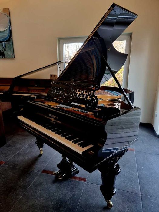 Fortepian C. BECHSTEIN dł. 200cm 1894r piękny CZARNY POŁYSK