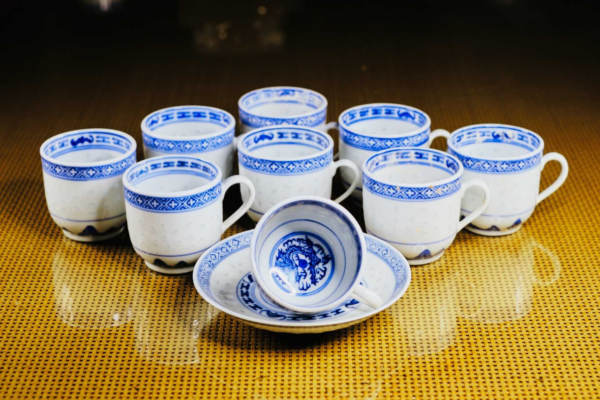 Serviço de chá e café em porcelana chinesa