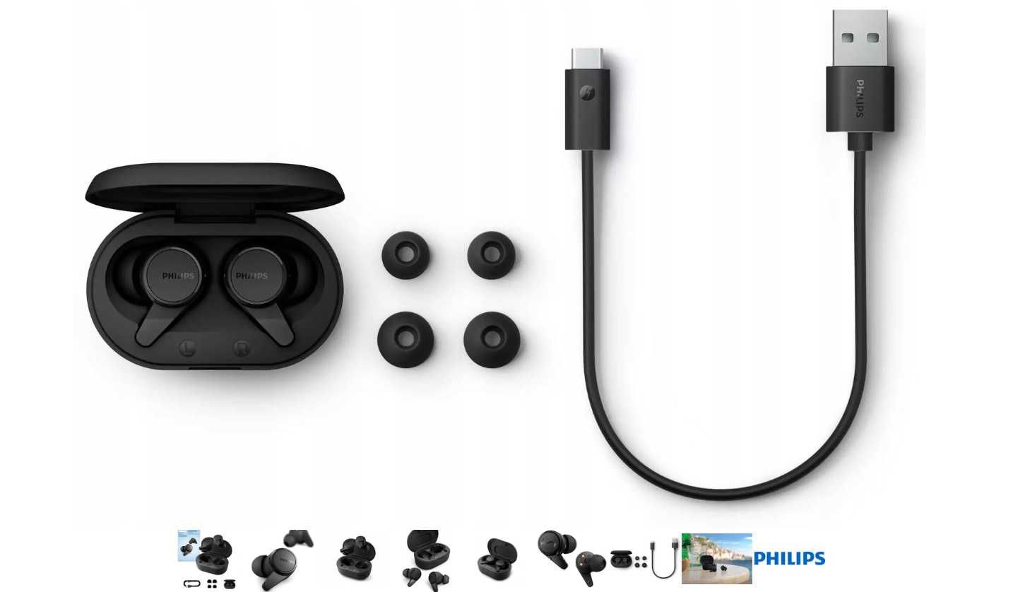 Навушники Philips TAT1207 True Wireless IPX4 Black