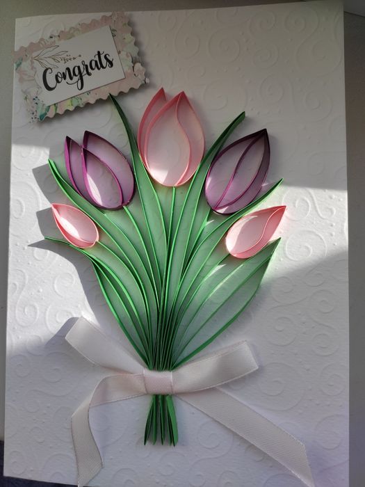 Открытки ручной работы в технике квиллинг.