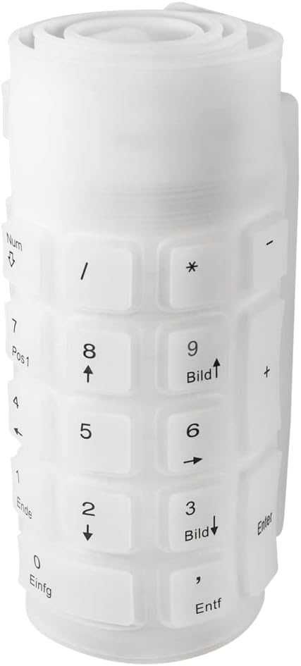 LogiLink ID0018A elastyczna i wodoodporna klawiatura USB i PS/2 biała