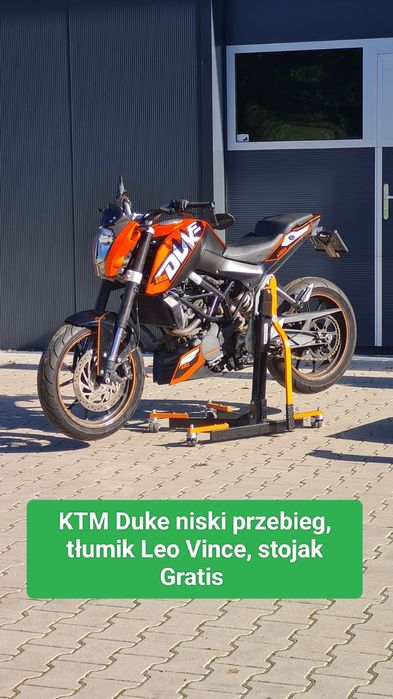 Motor KTM Duke 125cc, Niski przebieg, stojak GRATIS,  Leo Vince tłumik