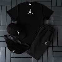 ТОП! Чоловічий спортивний костюм на літо Jordan футболка+шорти Джордан