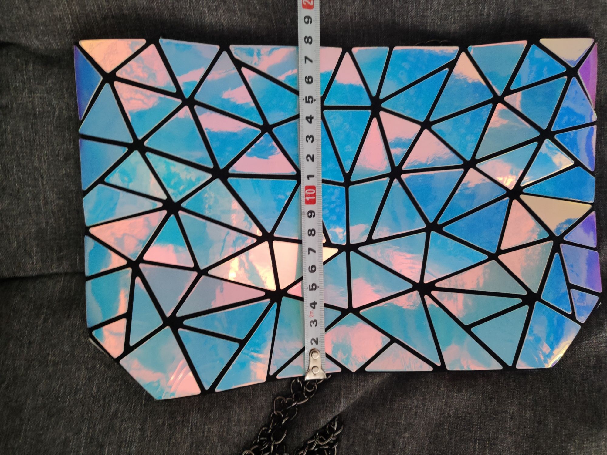 Piękna torebka holograficzna geometryczna nowa bao bao