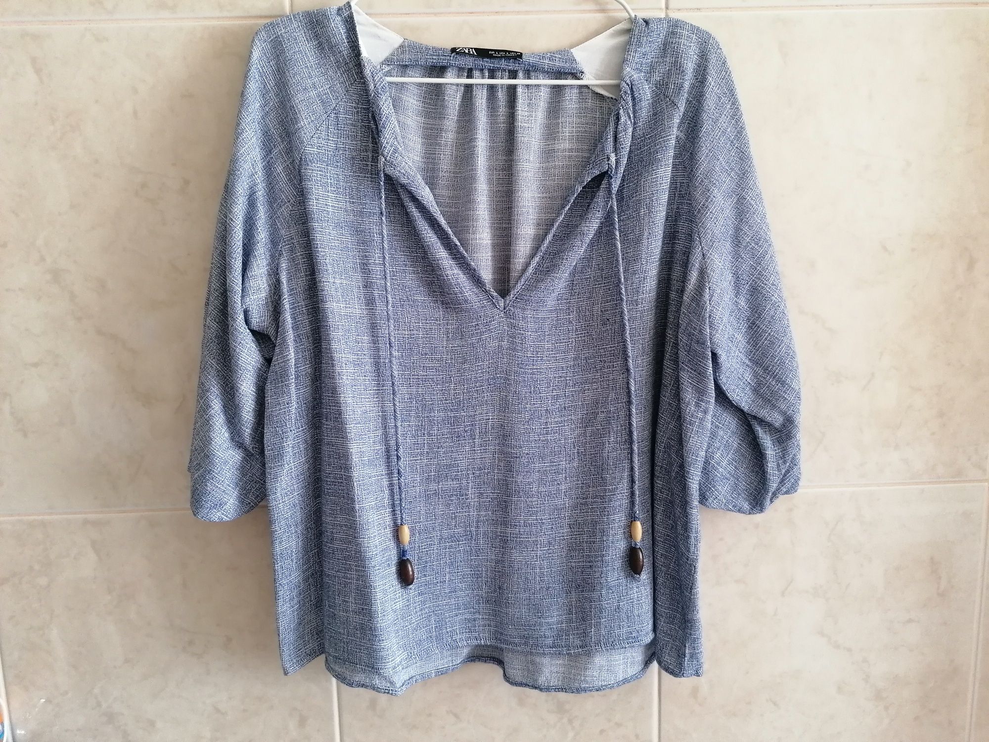 Blusa azul Zara L