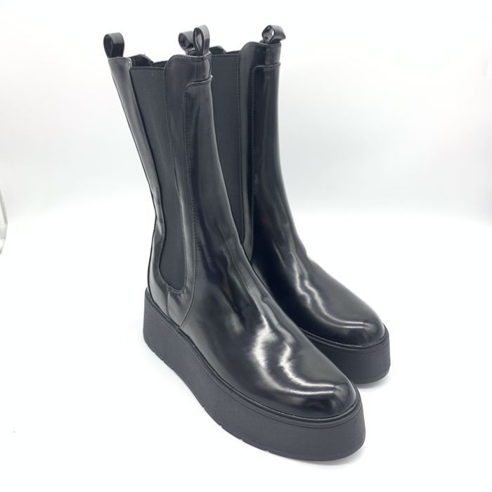 Buty damskie botki na platformie eleganckie czarne EVEN&ODD rozmiar 41