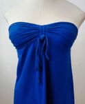 Vestido curto modelo cai cai azul