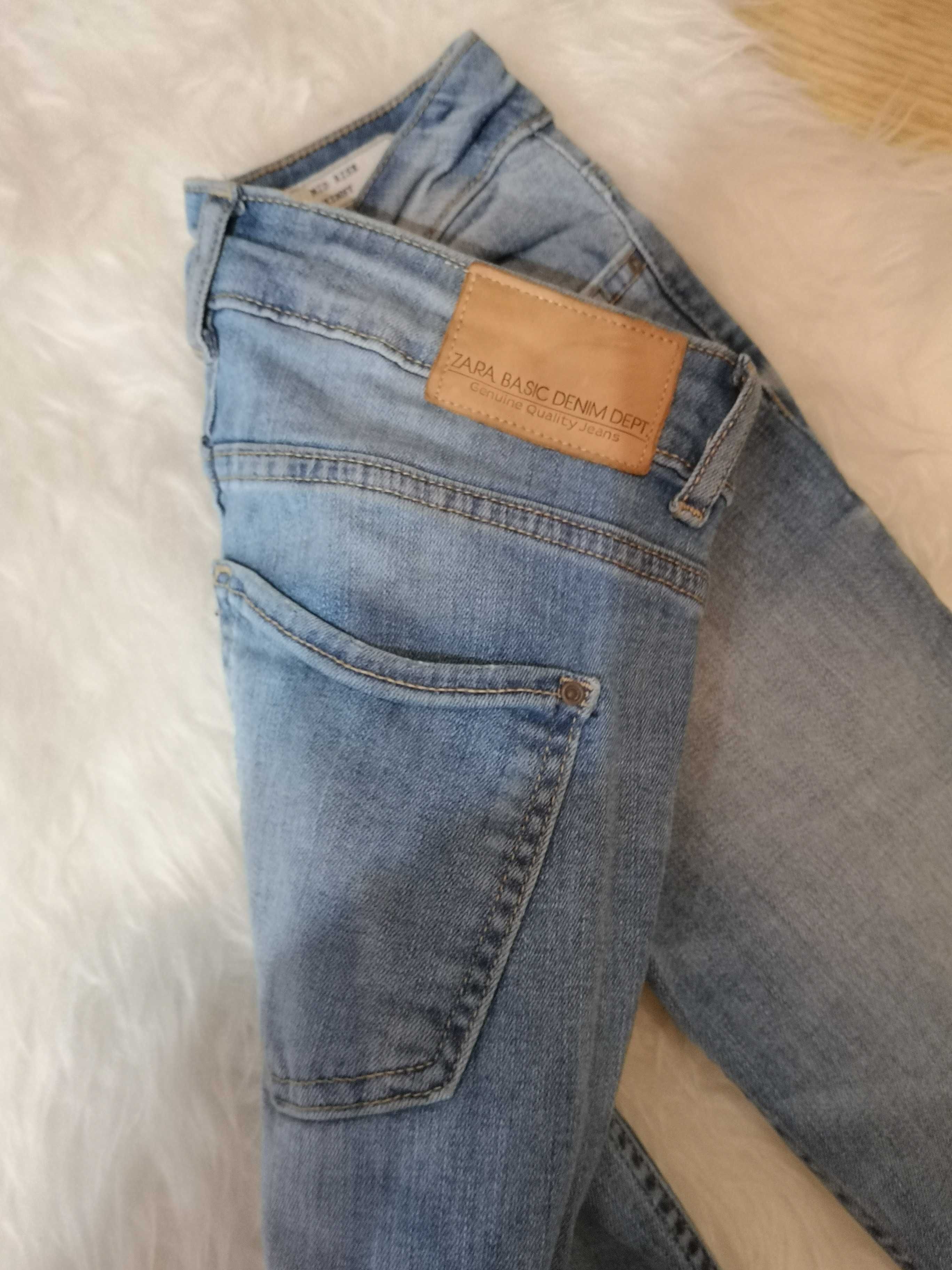 ZARA jeansy przetarcia rurki asos 34/XS