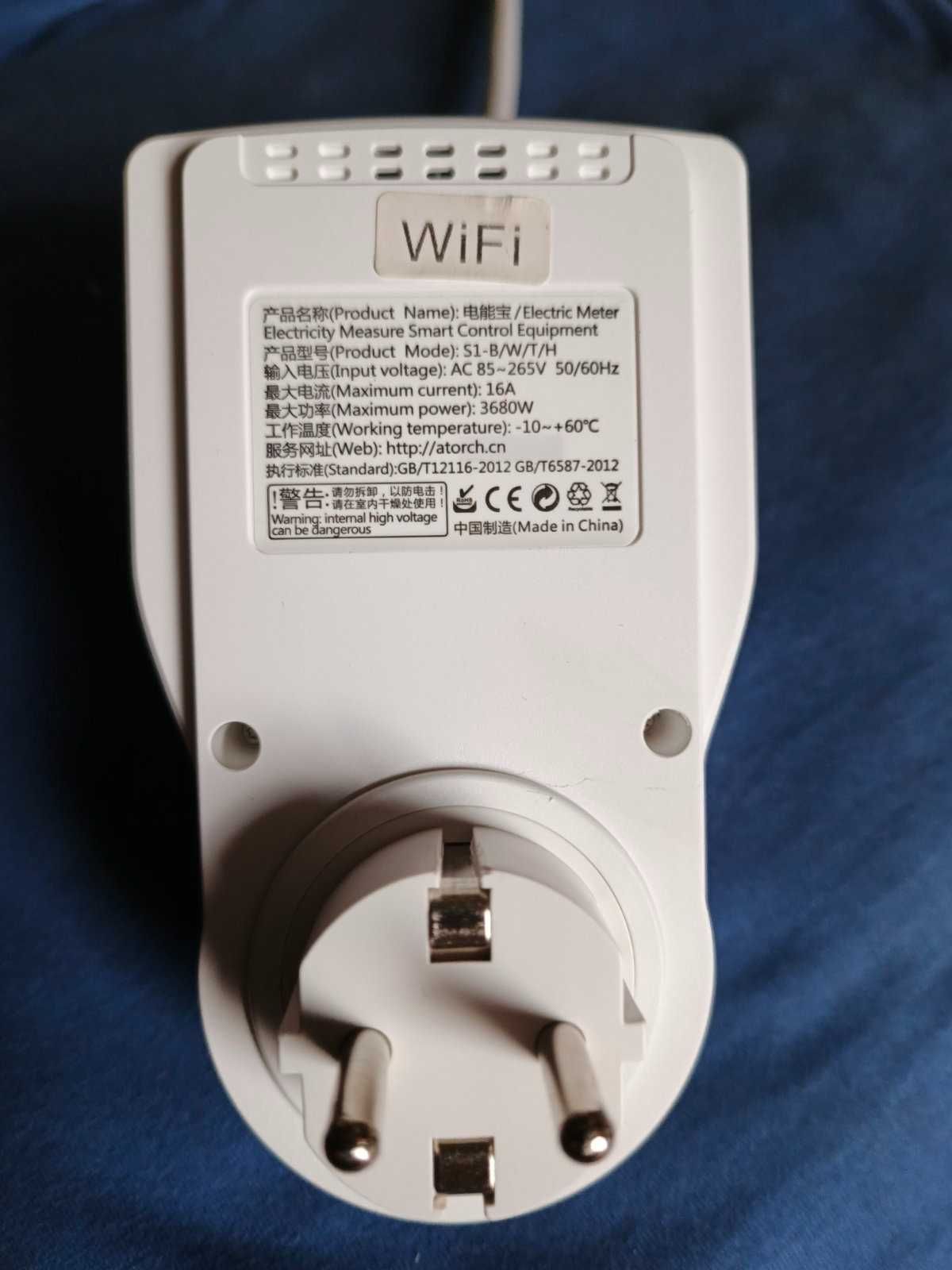 Ватметр енергометр WiFi розумна розетка ATORCH S1W S1TW