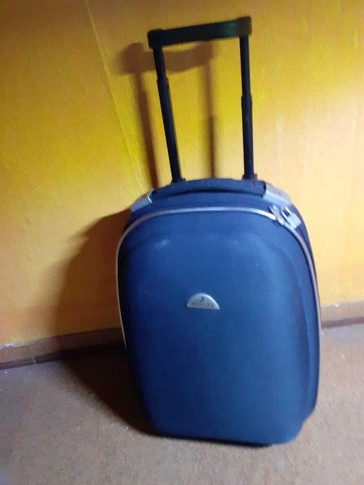 Mala viagem azul em tecido