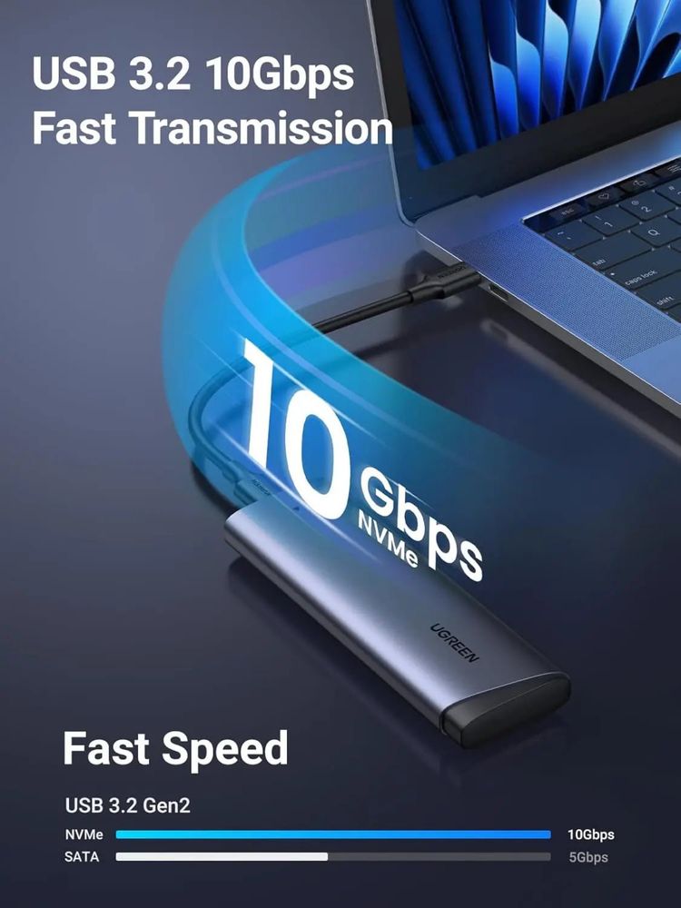 Зовнішній корпус UGREEN M.2 NVMe SSD Enclosure