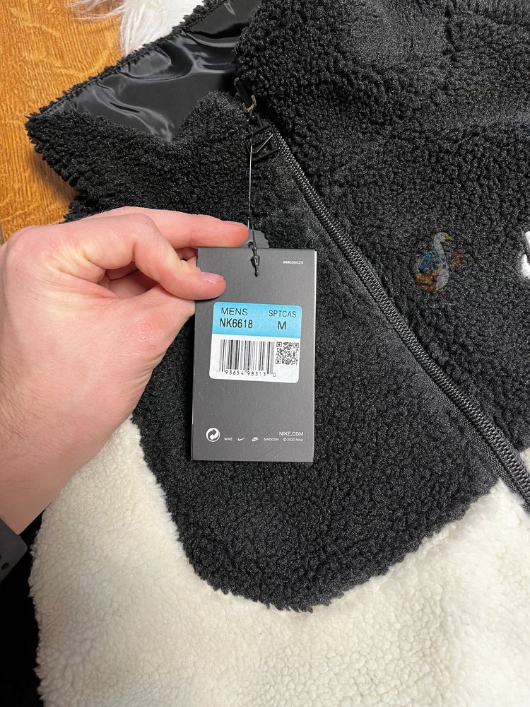 Шерпа найк біг свуш \ Двостороння кофта-курточка NIKE SHERPA BIG LOGO