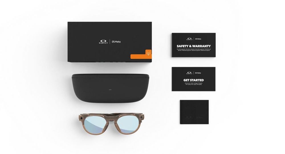 Smart okulary Oakley Meta HSTN Brown Smoke Prize Deep Water Polarized