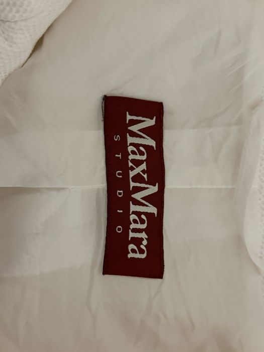 Płaszcz MaxMara M bialy designer śliczny hit damski