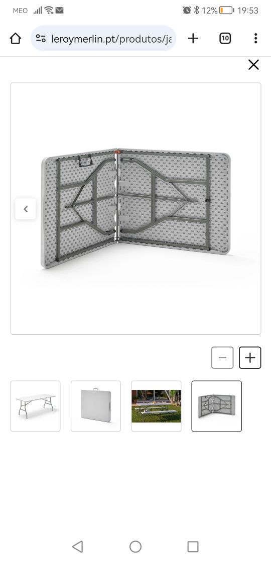 Mesa dobrável 180 cm