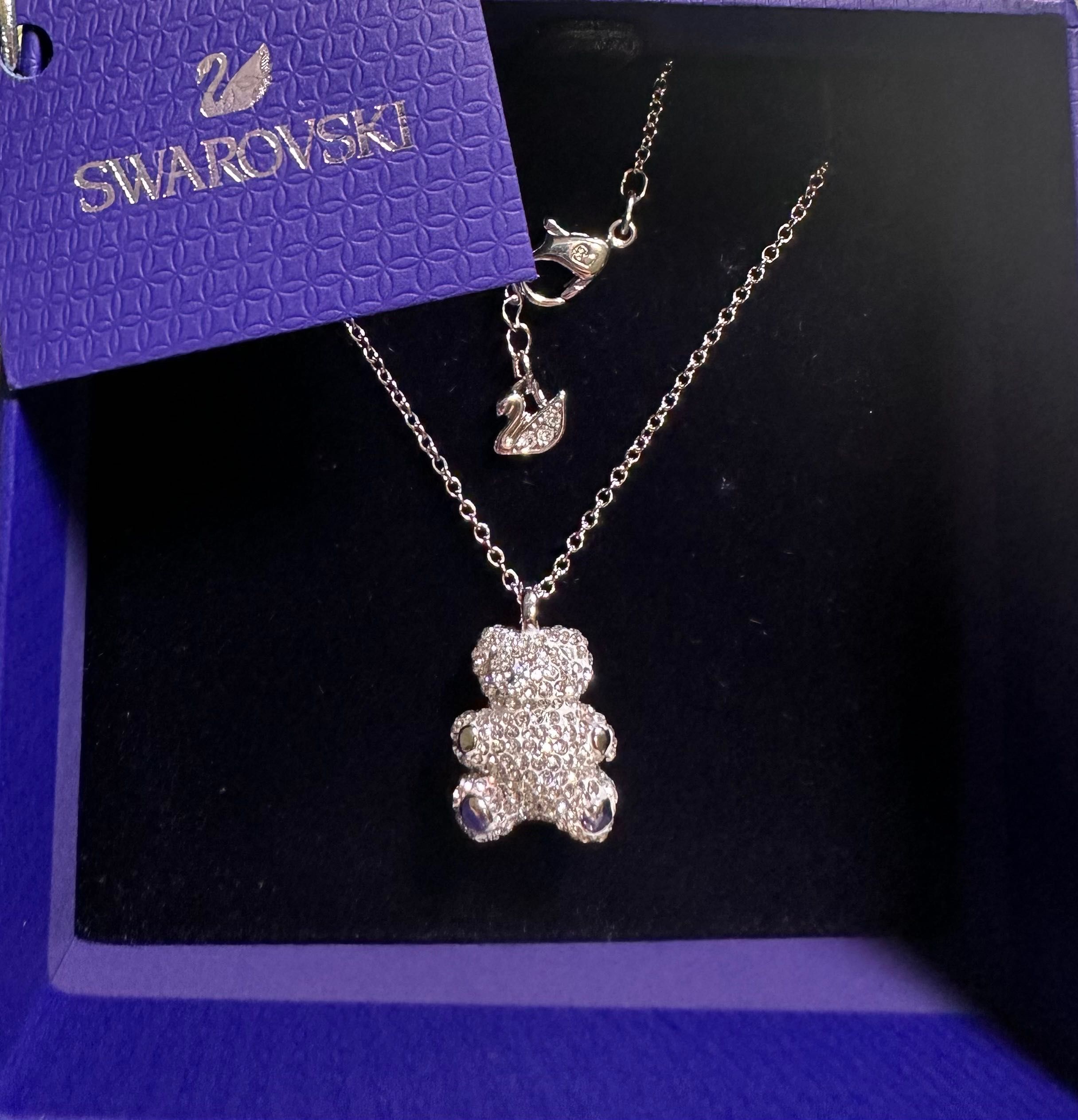 Кулон та сережки Swarovski Teddy